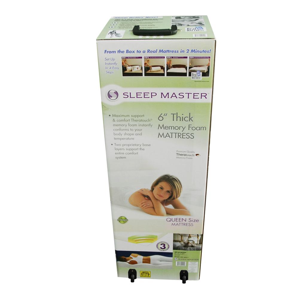 SleepMaster Memory Foam 6 in Thick Mattress Only