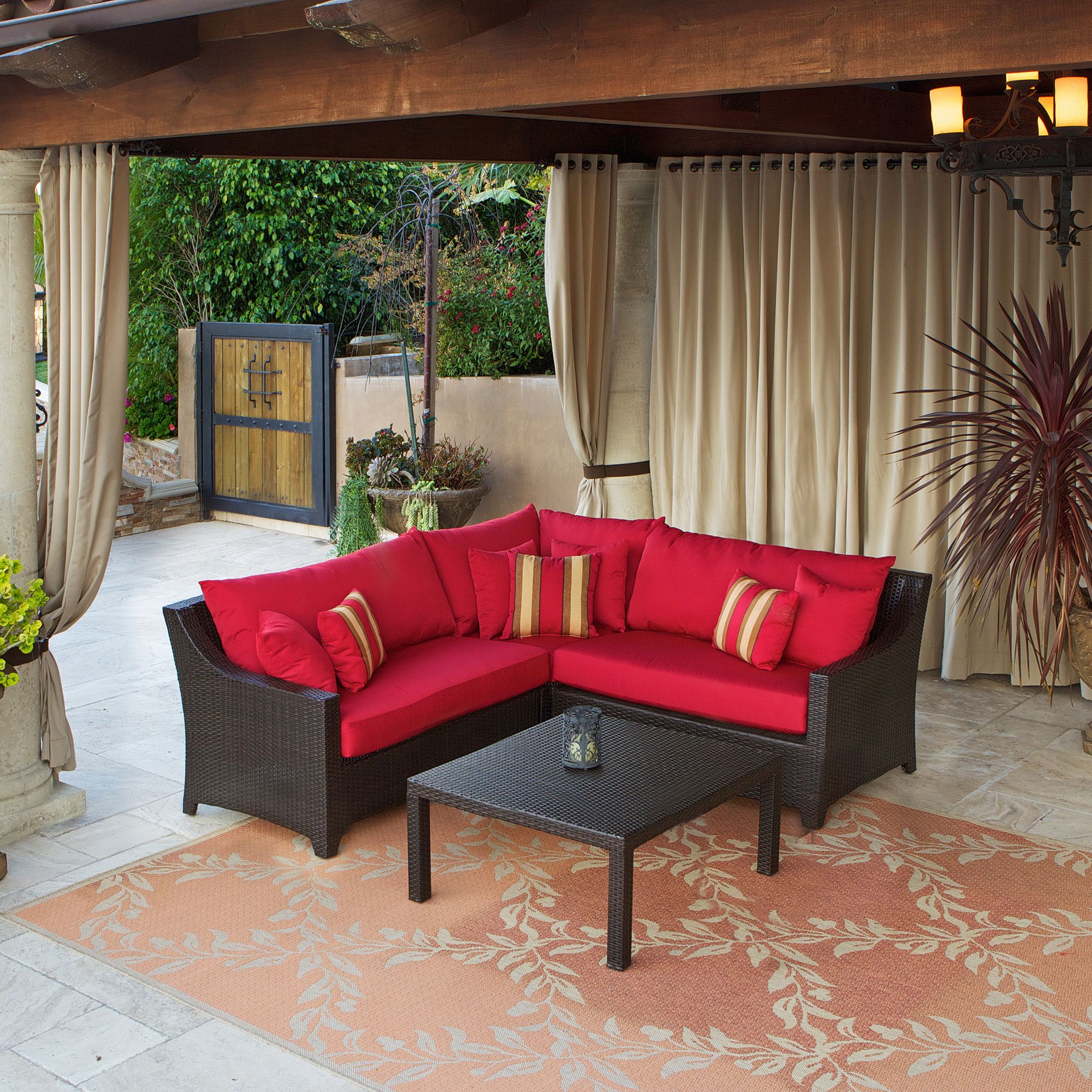 RST Brands Cantina 4-Piece Corner Sectional with Coffee ... RST Brands Cantina 4-Piece Corner Sectional with Coffee ... on Outdoor 4 Piece Sectional id=23684