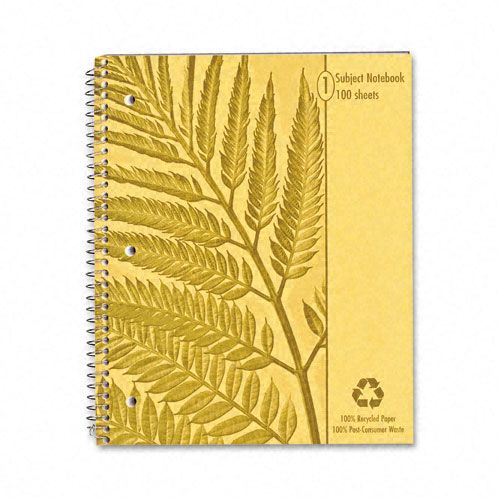 Oxford&reg; Earthwise&reg; TOP40103 Recycled Paper Notebook  College Rule  8-7/8 x 11  White  100 Sheets