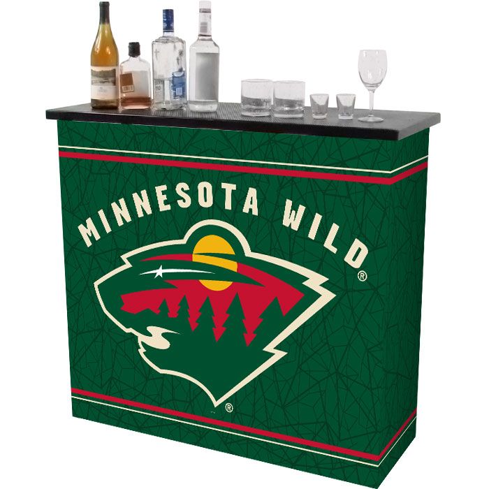 NHL Minnesota Wild 2 Shelf Portable Bar w/ Case