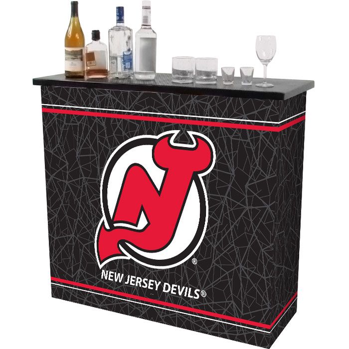 NHL New Jersey Devils 2 Shelf Portable Bar w/ Case