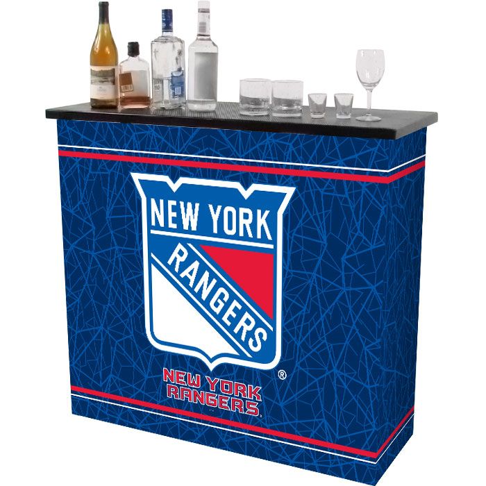 NHL New York Rangers 2 Shelf Portable Bar w/ Case