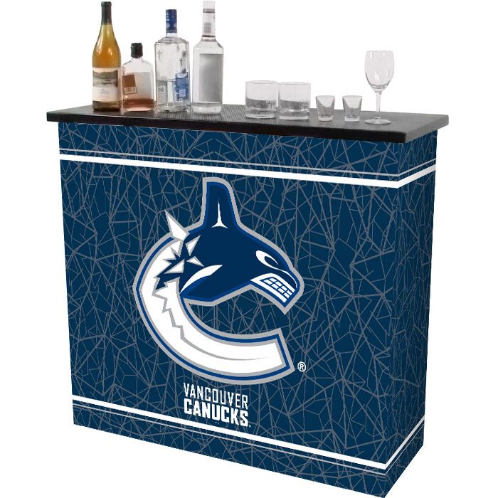 NHL Vancouver Canucks 2 Shelf Portable Bar w/ Case
