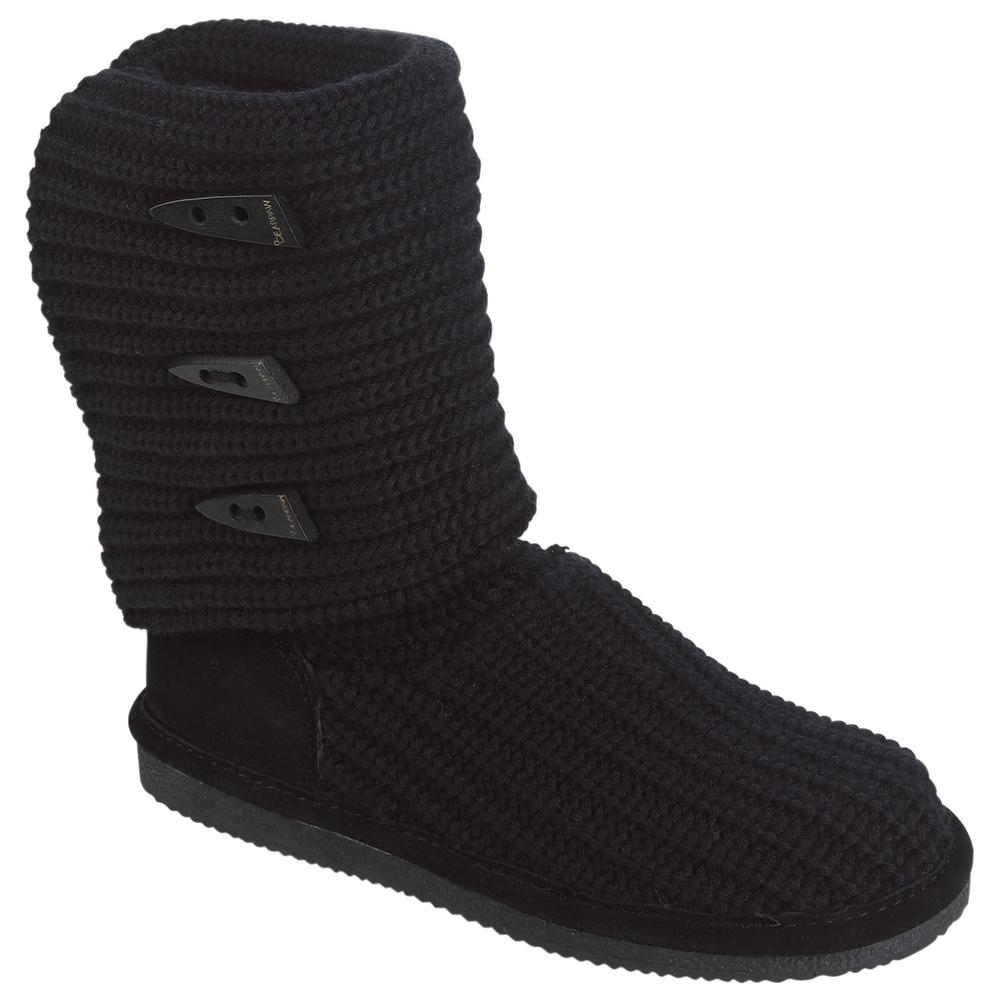 Bearpaw Women's  Knit  Fashion Boot - Black