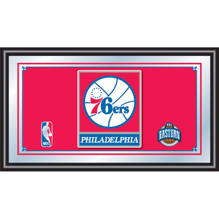NBA(CANONICAL) Philadelphia 76ers  Framed Logo Mirror