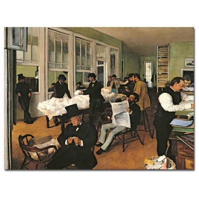 Trademark Global 18x24 inches Degas "The Cotton Exchange New Orleans 1873"