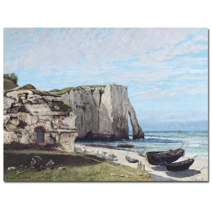 Trademark Global 26x32 inches Gustave Courbet "The Cliffes at Etretat 1870"