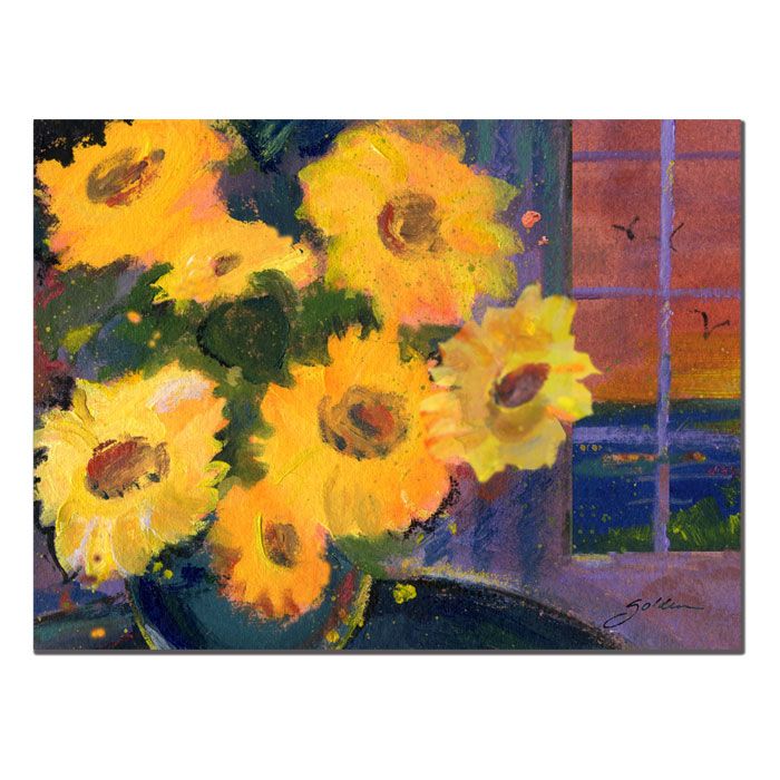 Trademark Global Sheila Golden 'Sunset Sunflowers' 18" x 24" Canvas Art