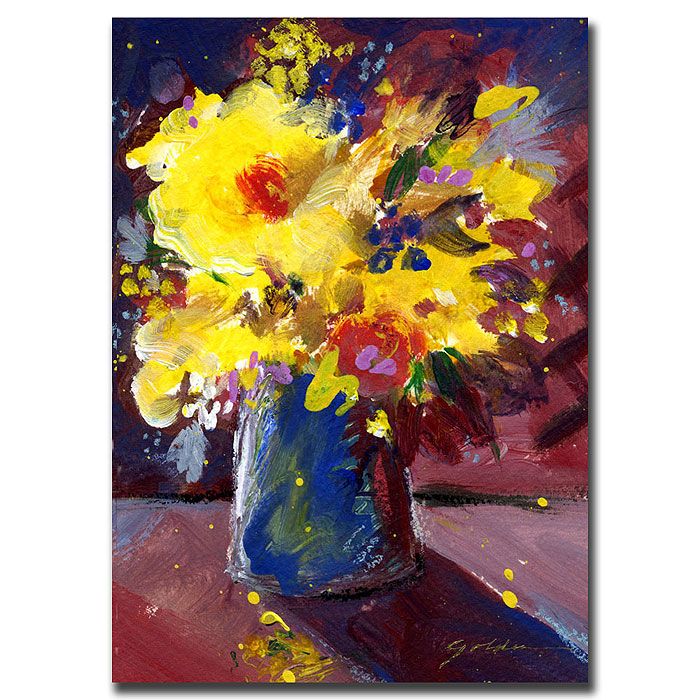 Trademark Global Sheila Golden 'Yellow Flowers' Canvas Art
