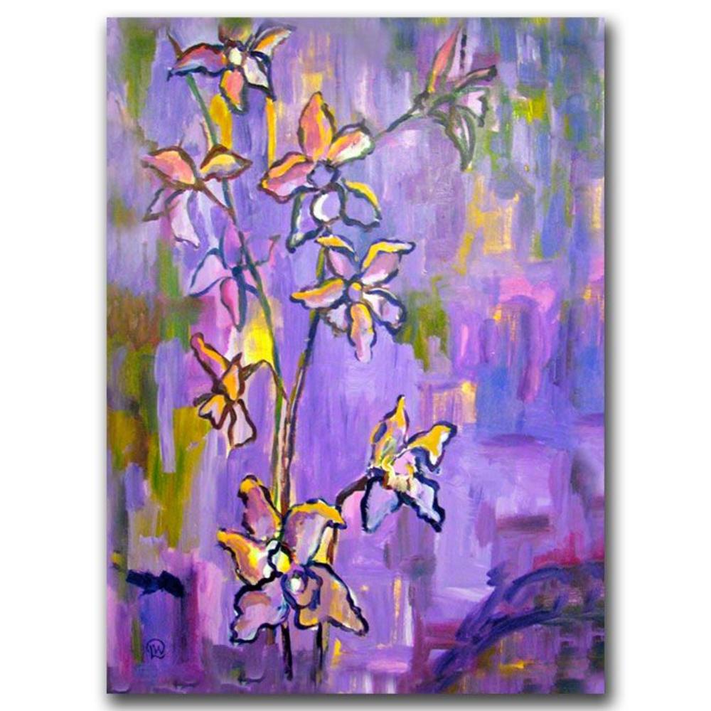 Trademark Global Wendra 'Purple Orchids' Canvas Art