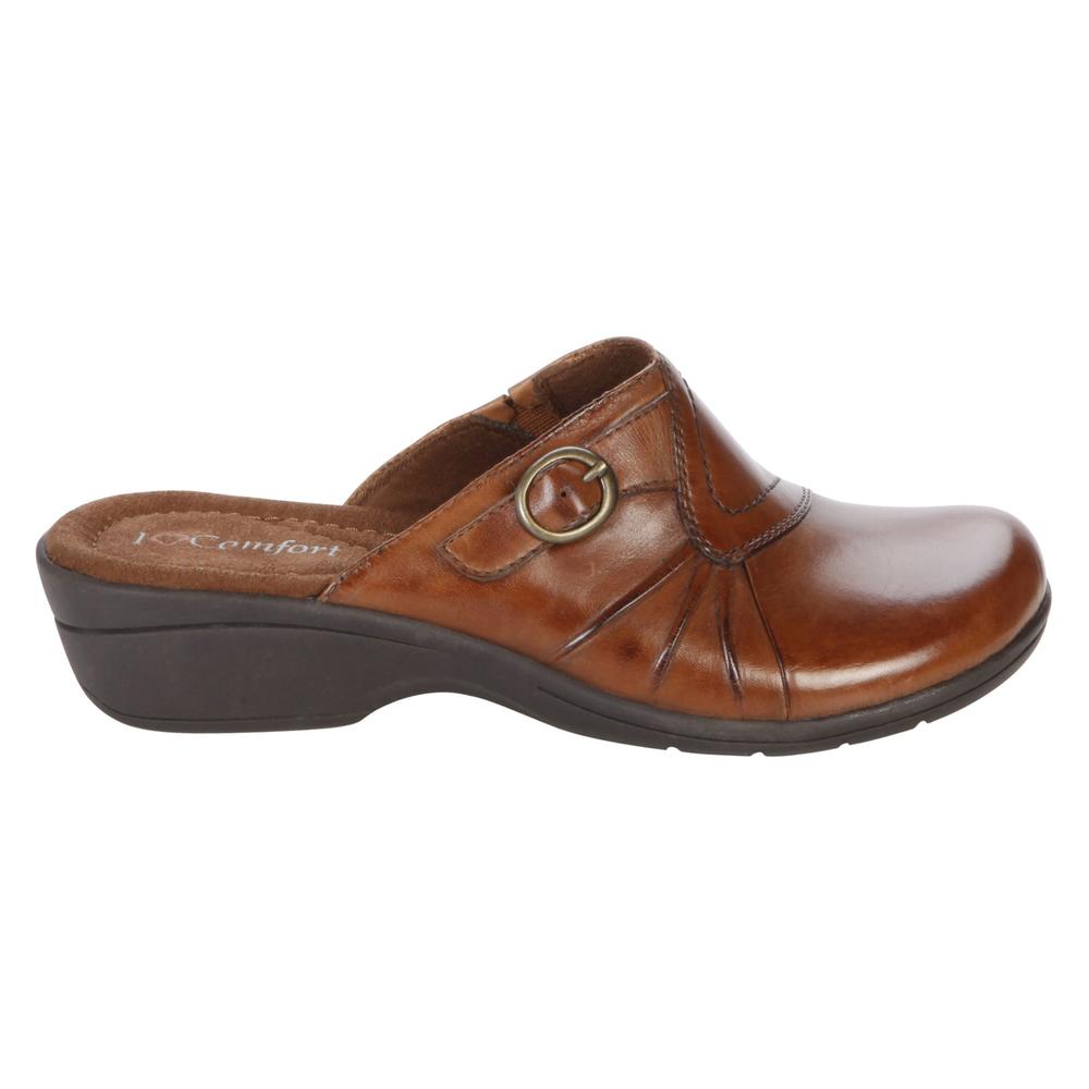 I Love Comfort Womens Leather Clog Shannon - Brown