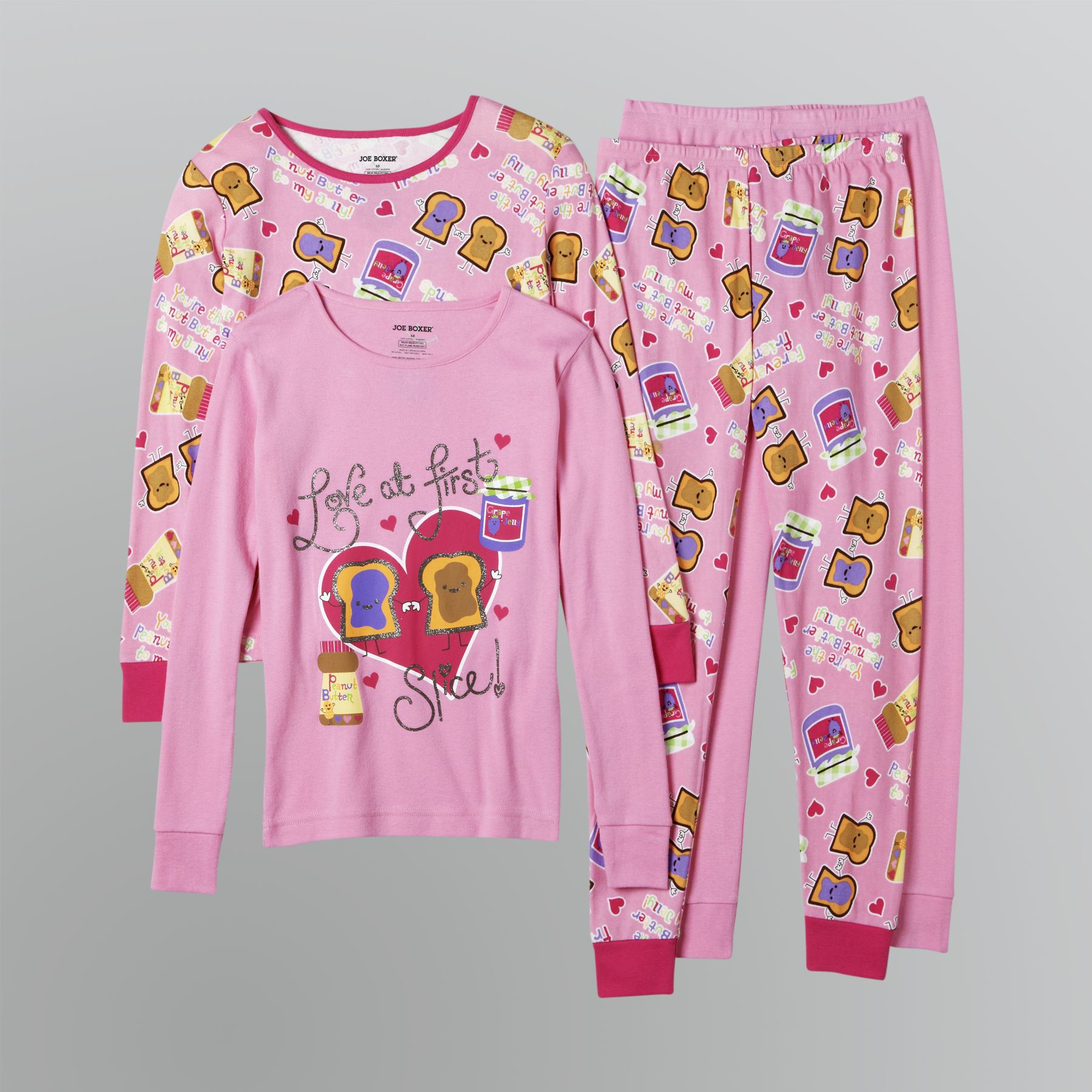 Joe Boxer Girl's Pajama Set 2 Pair