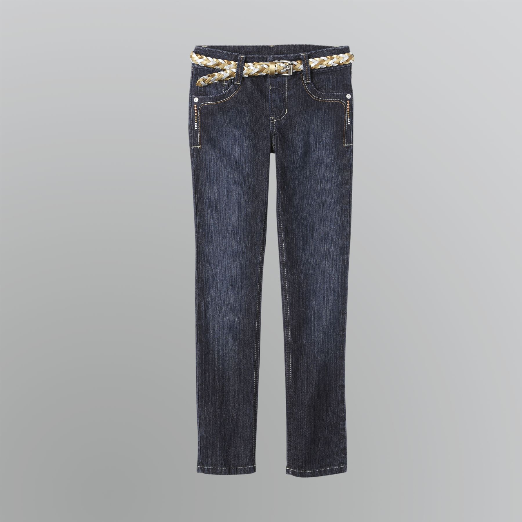 Bongo Girl's Embellished Skinny Jeans with Belt
