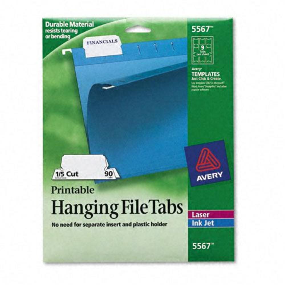 Avery AVE5567 Print/Write-On Hanging Tabs