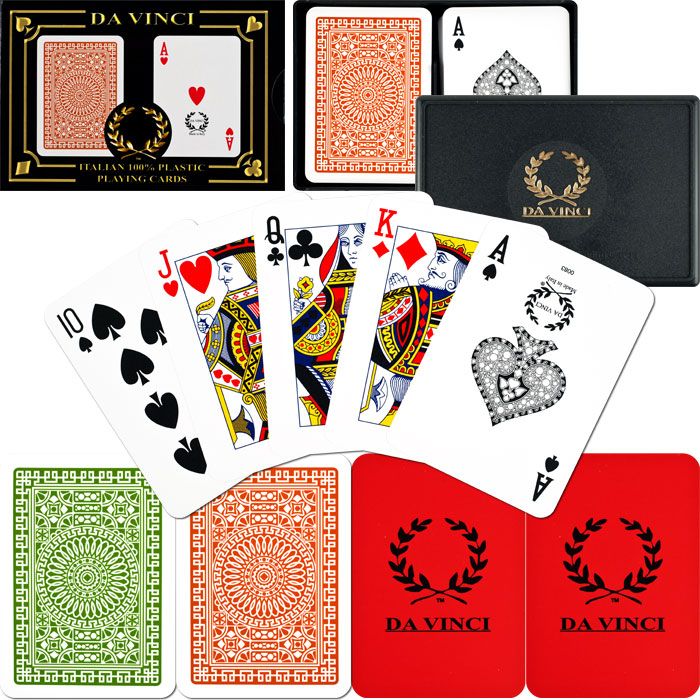 Trademark Global Da Vinci Casino Club 100% Plastic - Poker Size Regular Index