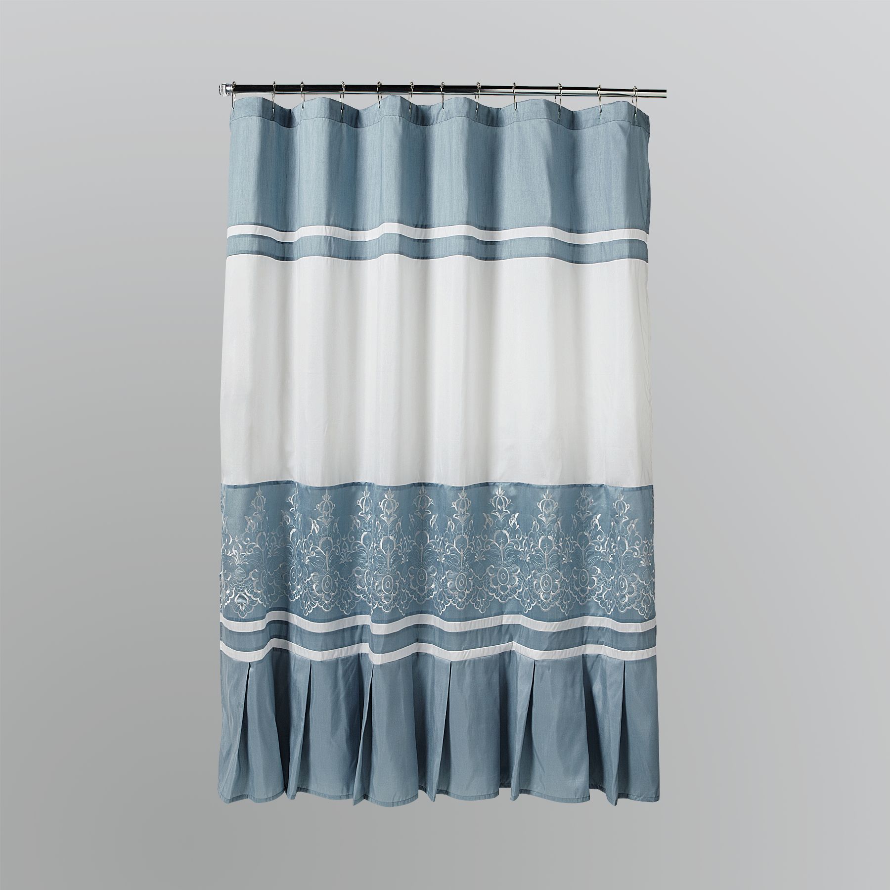 Lush Decor Charlotte Blue Shower Curtain