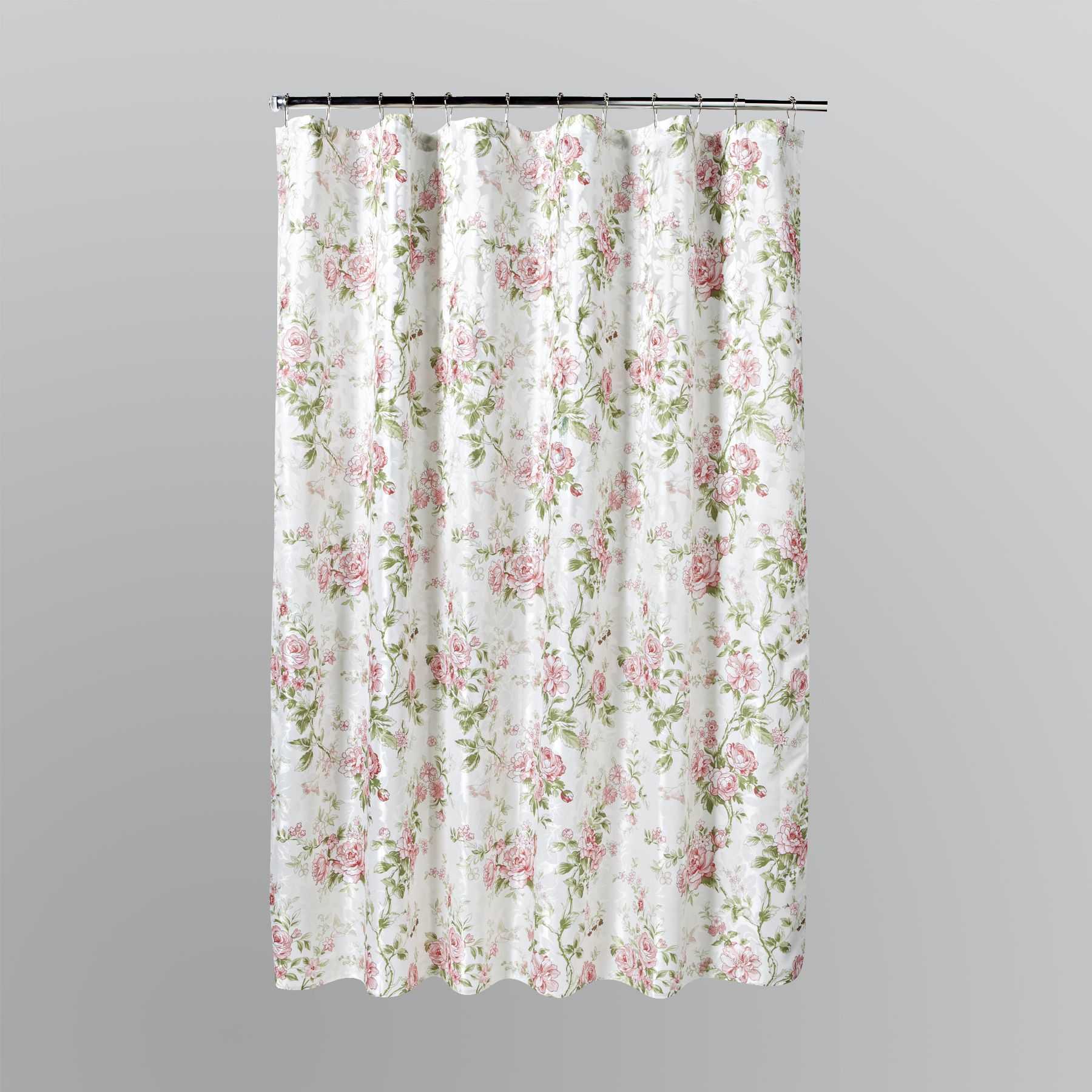 Home Solutions Emily Pink Floral Shower Curtain