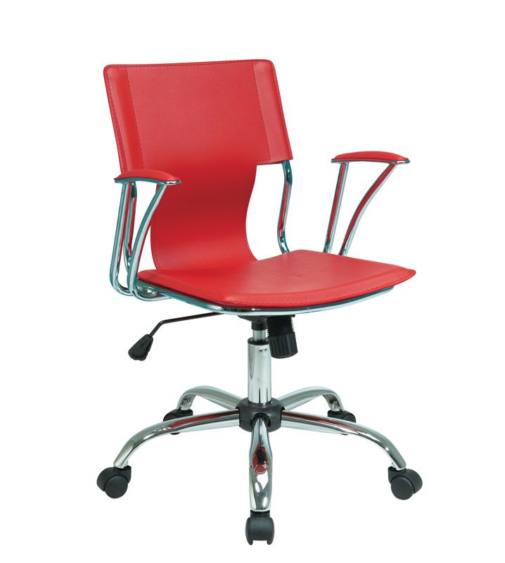 Avenue Six Dorado Desk Chair, Red