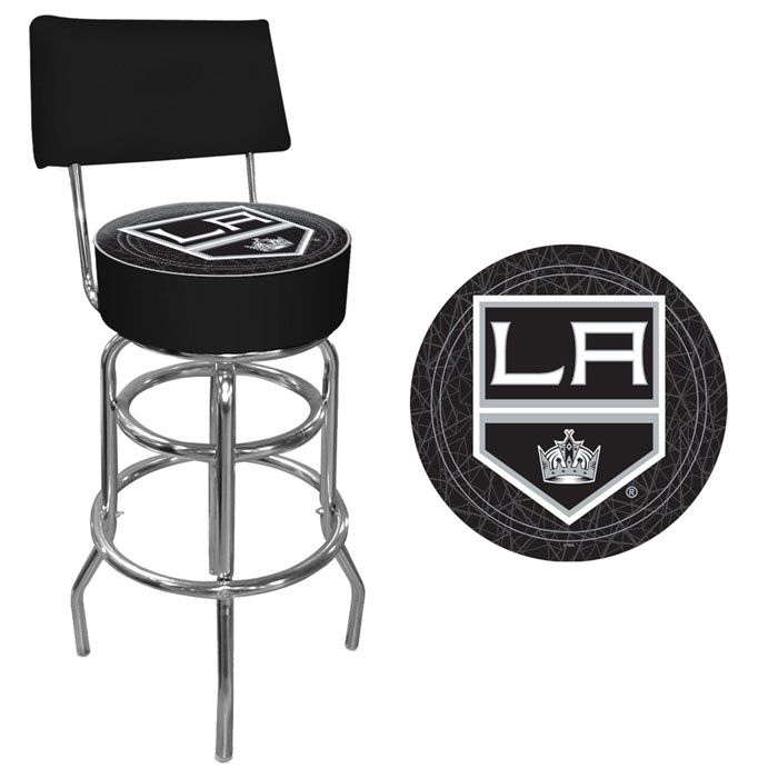 Trademark NHL Los Angeles Kings Padded Bar Stool with Back