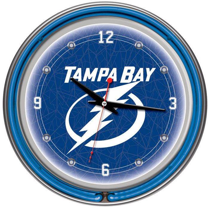 Trademark NHL Tampa Bay Lightning Neon Clock - 14 inch Diameter