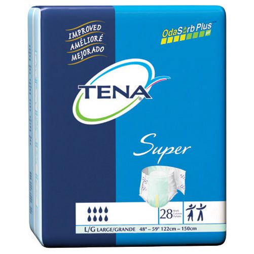 TENA Super Briefs, Bag of 28, Medium