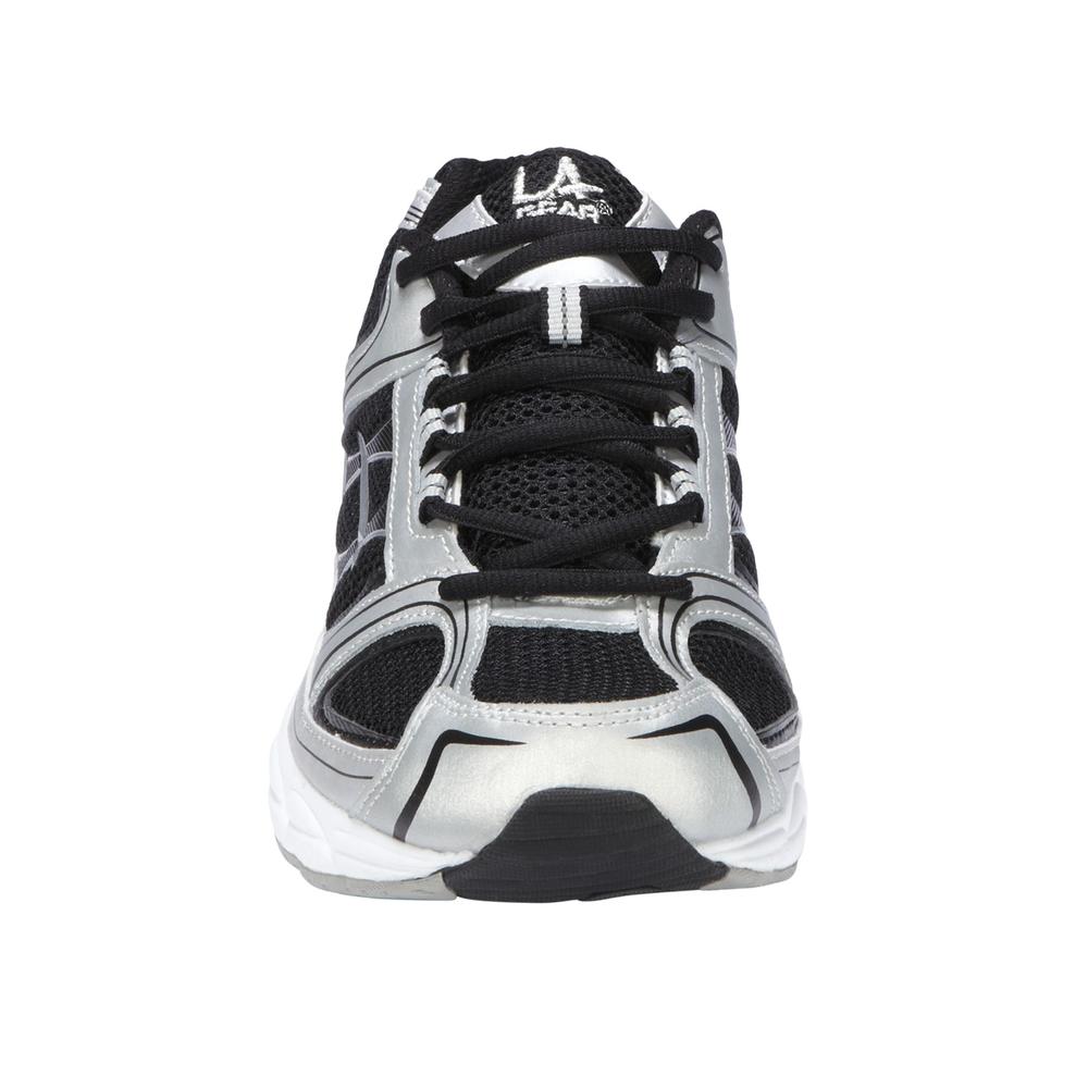 LA Gear Men&#39;s Running Shoe - Black/Silver