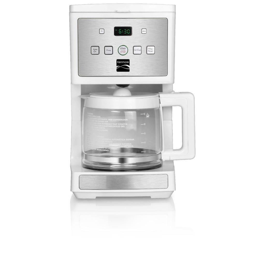 Kenmore 4803 12-Cup Programmable Coffee Maker, White