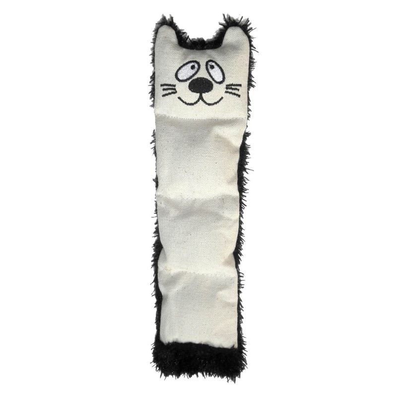 Pet Lou Skinz Dog Chew Toy, 10" Flat Cat