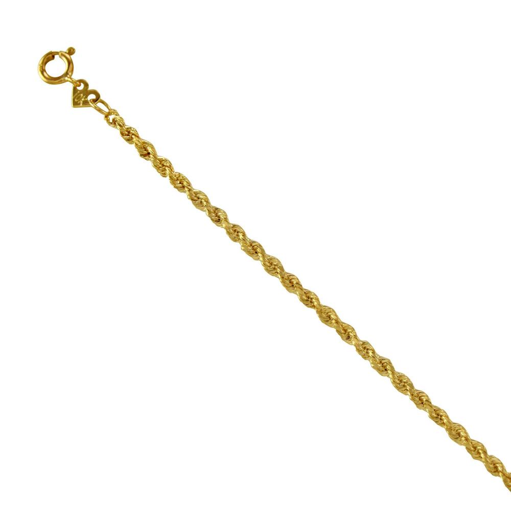 10K Yellow Gold Hollow Rope Chain