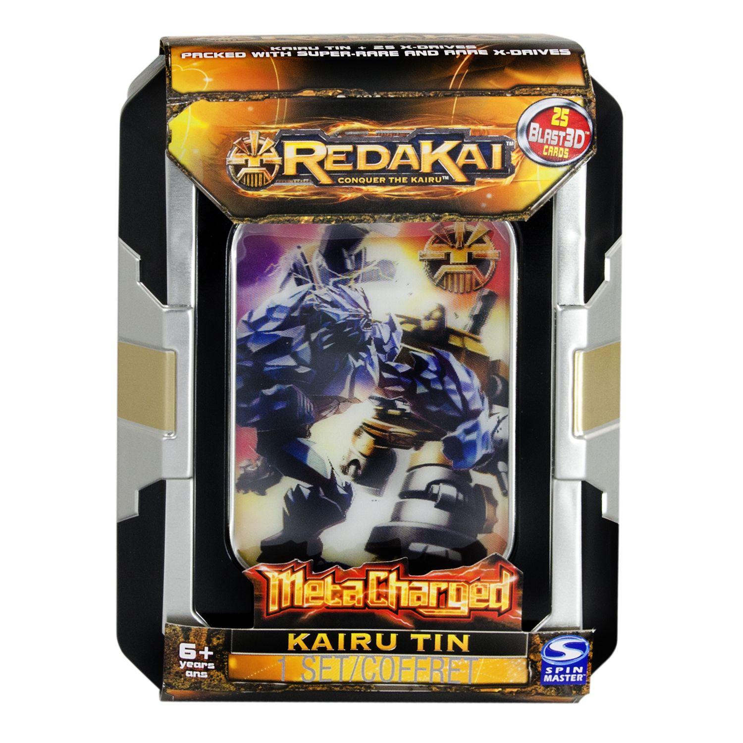 thumbnail image 2 of REDAKAI Conquer The Kairu Meta Charged Tin – 25 Blast 3D Cards Set, SEALED, Spin Master 2 of 2
