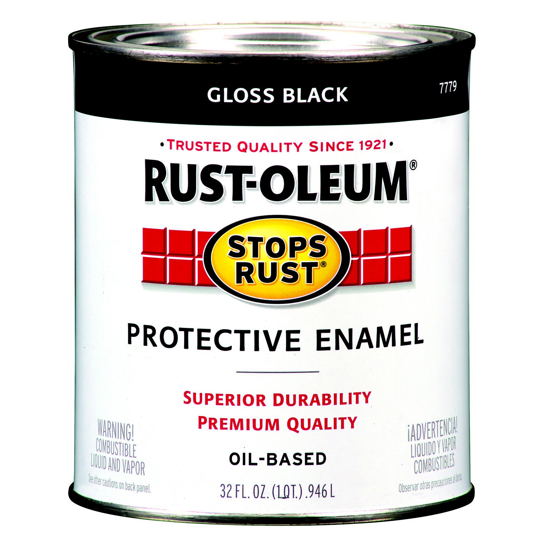 Rust-Oleum Stops Rust Quart Gloss Black - 7779504