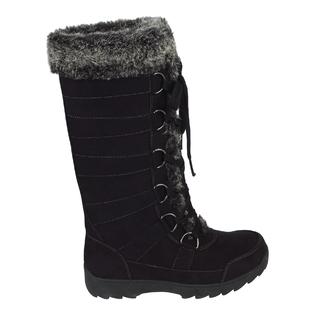 Route 66 Women's Tamber Faux Suede Boot with Fur Trim - Black