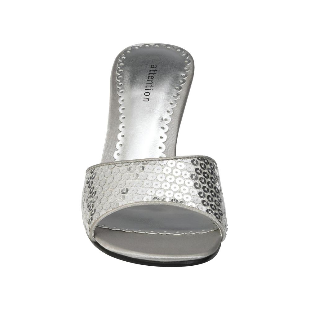 Attention Women&#39;s Fever Sequin Sandal - Silver