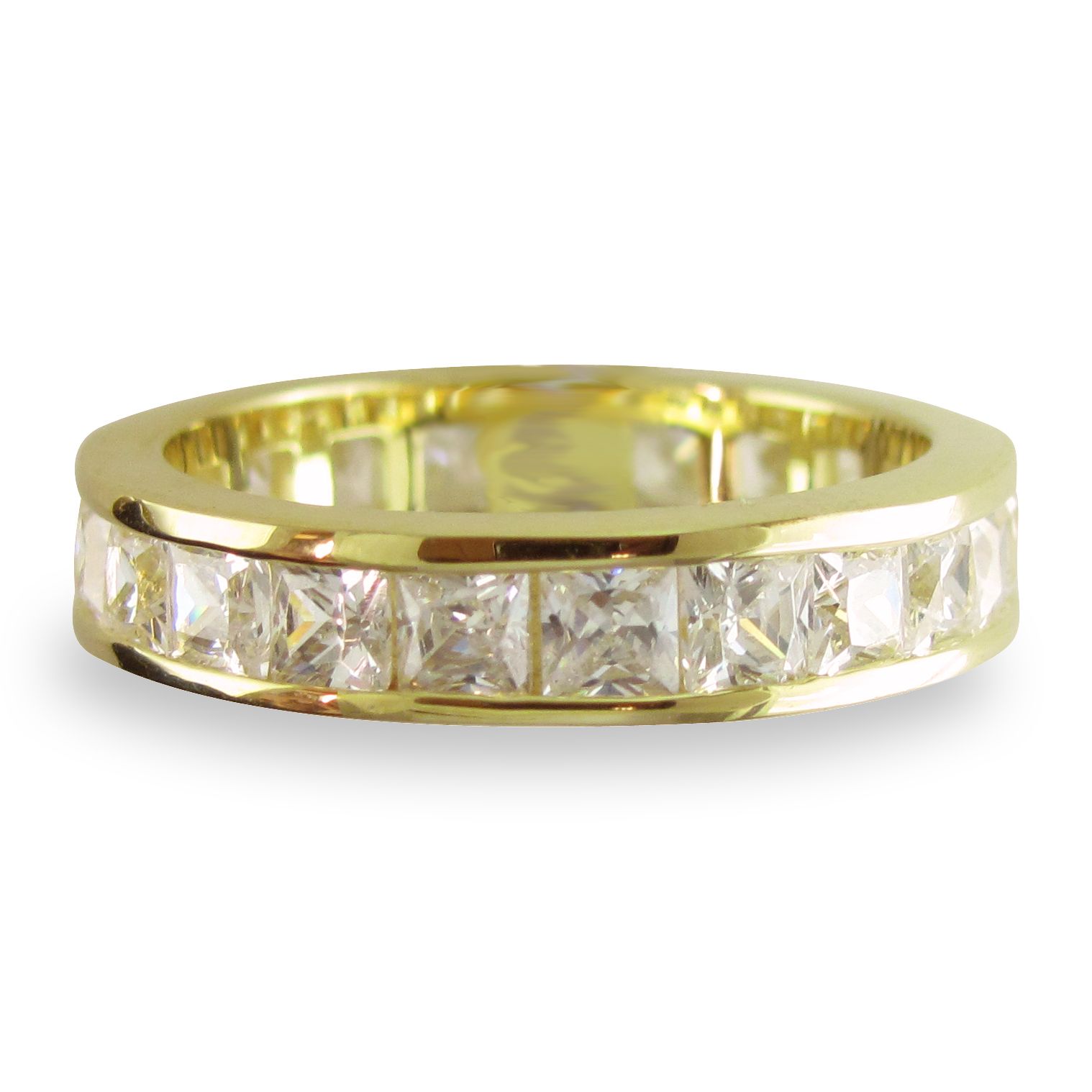 Diamonesse 18kt Gold Over Sterling Silver Square Cubic Zirconia Eternity Band Ring