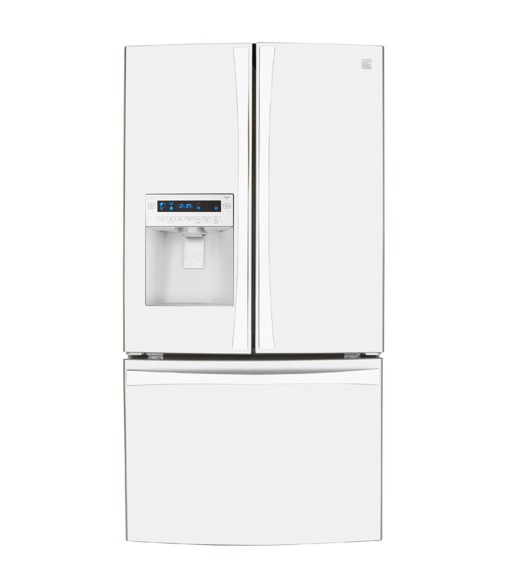 Beautiful Kenmore Elite Counter Depth French Door Refrigerator Part - 2: Kenmore Elite 72042 25 Cu. Ft. French-Door Counter-Depth Bottom-Freezer Refrigerator - White