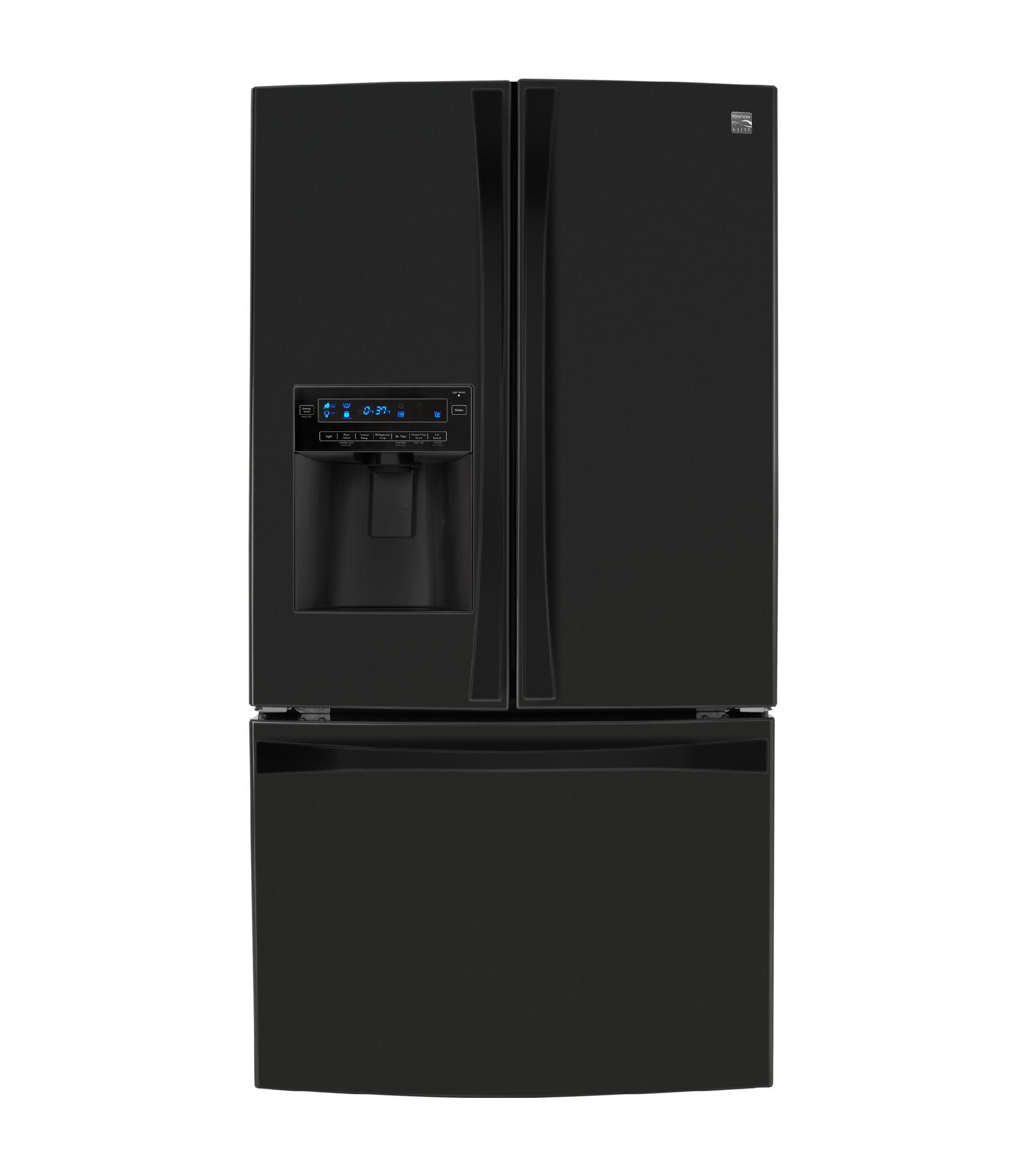 Ordinary Kenmore Elite Counter Depth French Door Refrigerator Part - 14: Kenmore Elite 72049 25 Cu. Ft. French Door Counter-Depth Bottom-Freezer Refrigerator - Black