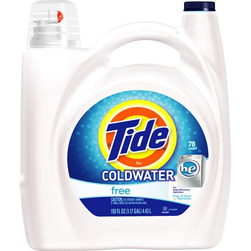 Tide Free For Cold Water HE Liquid Laundry Detergent  150 oz