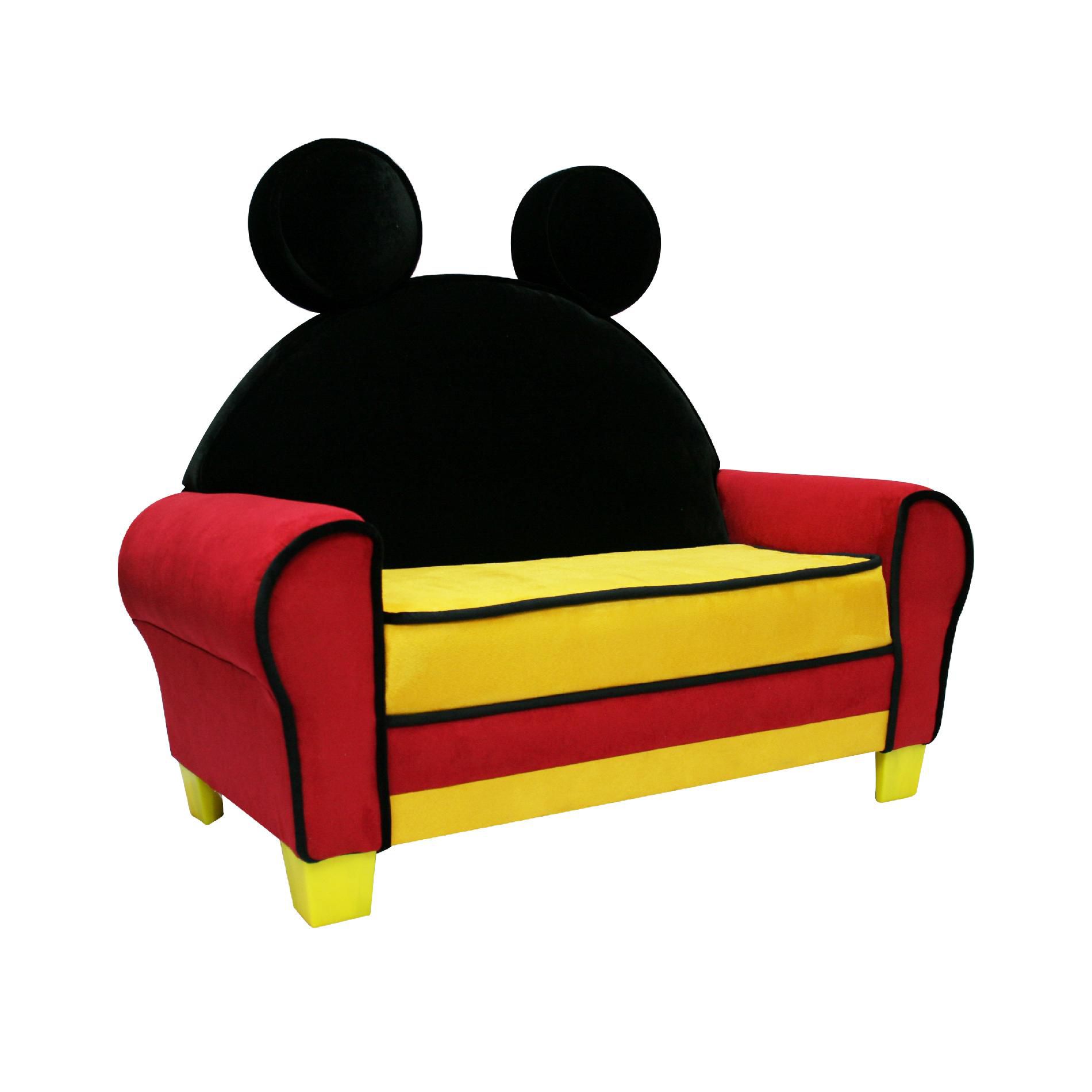 Delta Children Mickey Mouse Upholstered Icon Lounge Sofa