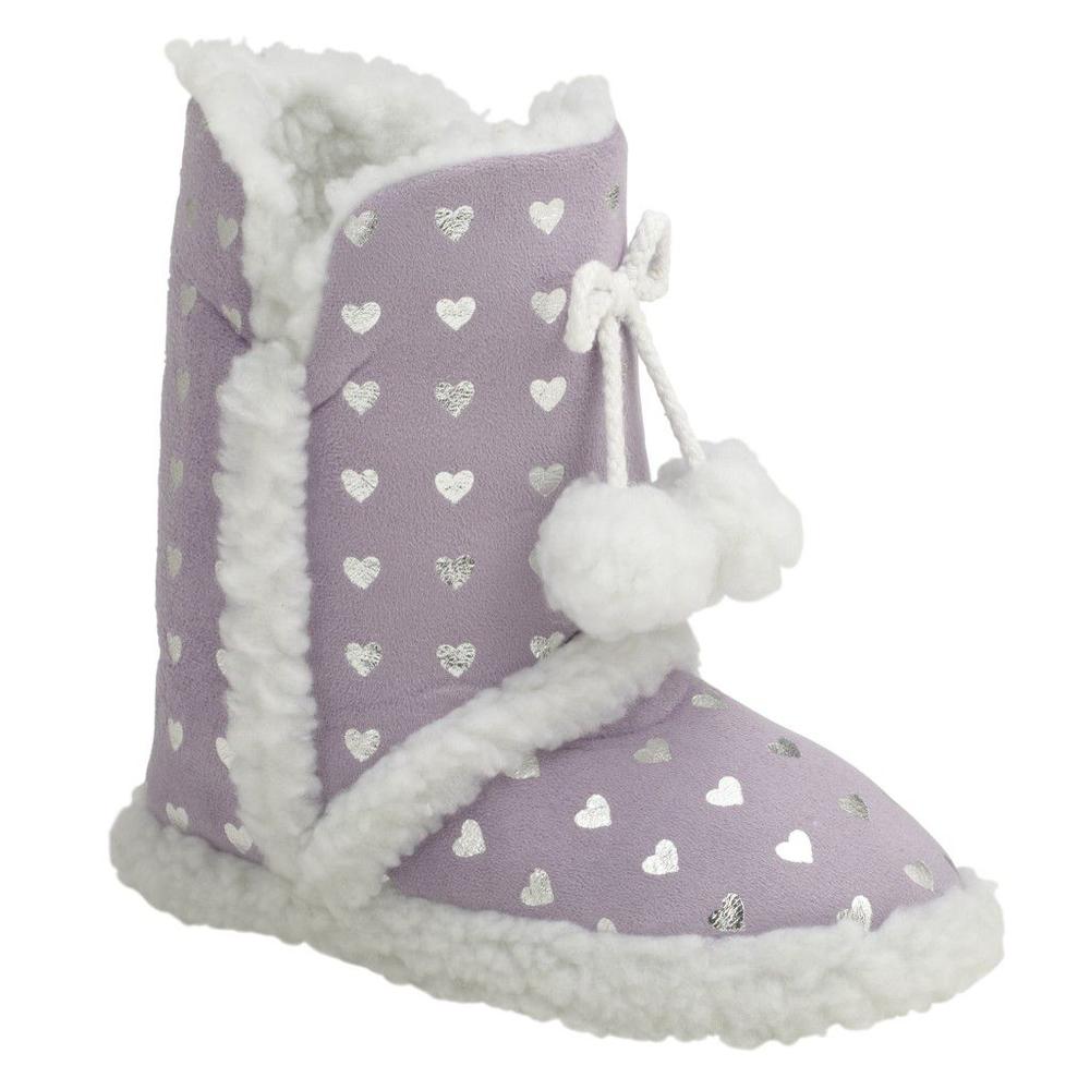 Blue Suede Shoes Girl's Hipster Bootie Slipper - Purple