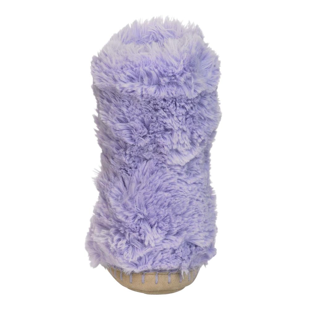 Joe Boxer Girl's Cuddles1 Plush Bootie Slipper - Purple