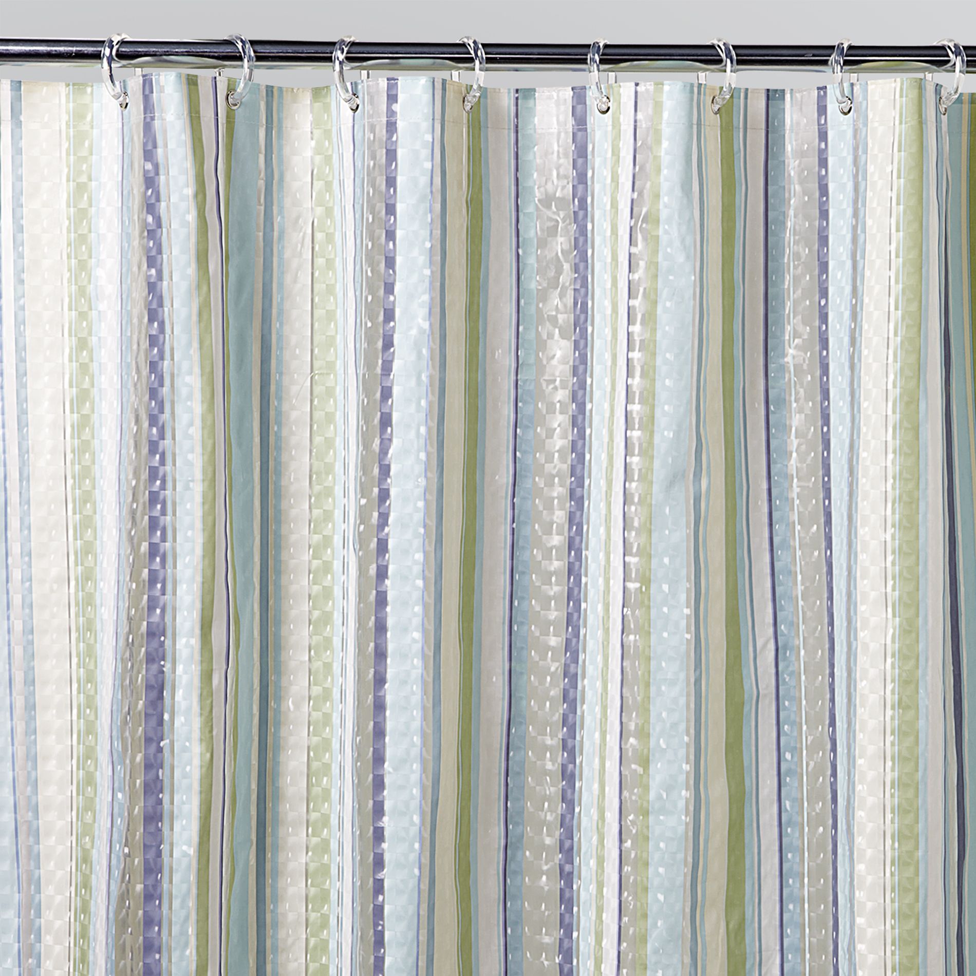 H20 Lenticular Bold Stripe Shower Curtain