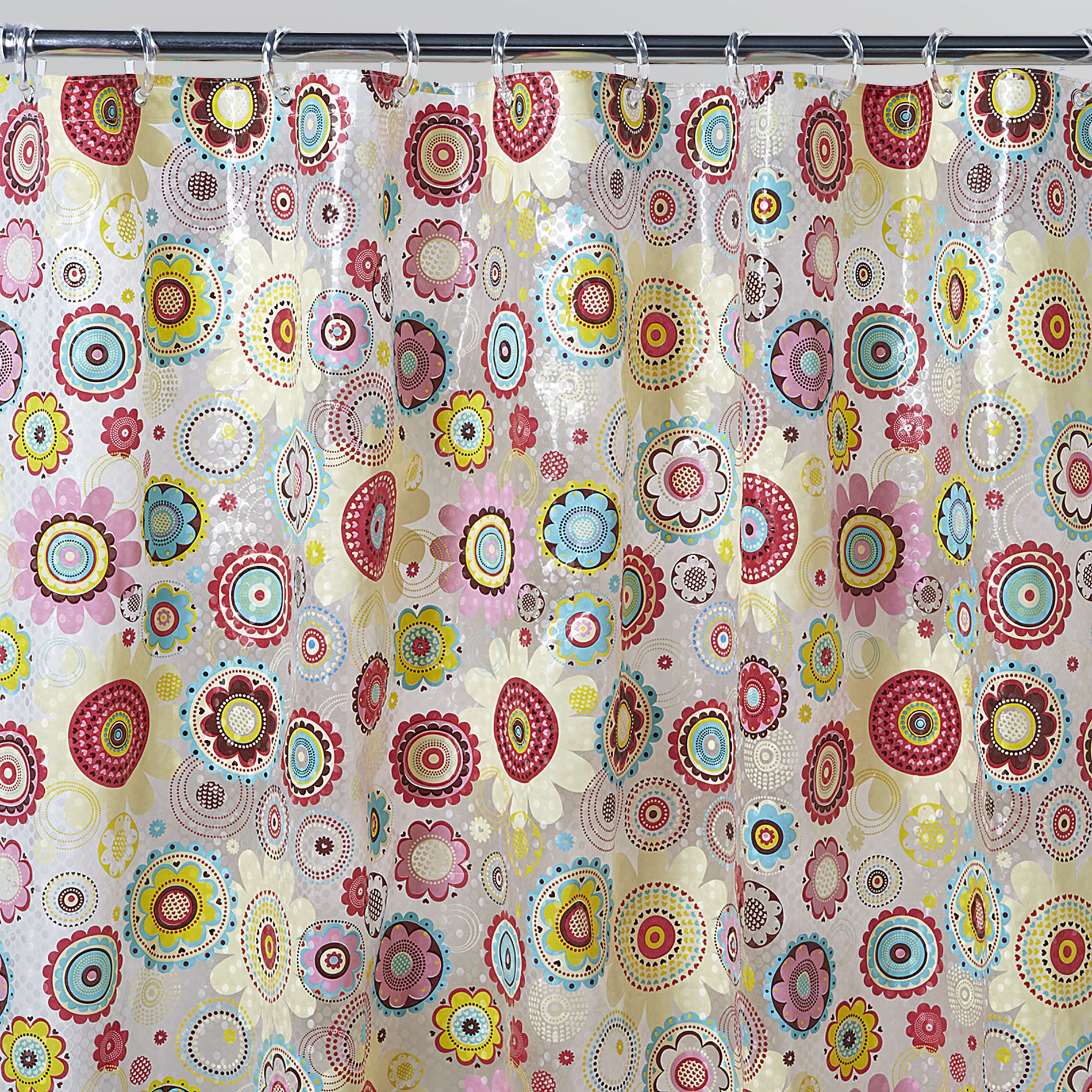 H20 Lenticular Pop Floral Shower Curtain