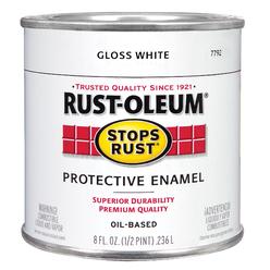 Rust-Oleum 7792730 Stops Rust Brush On Paint, 8 Fl Oz (Pack of 1), Gloss White