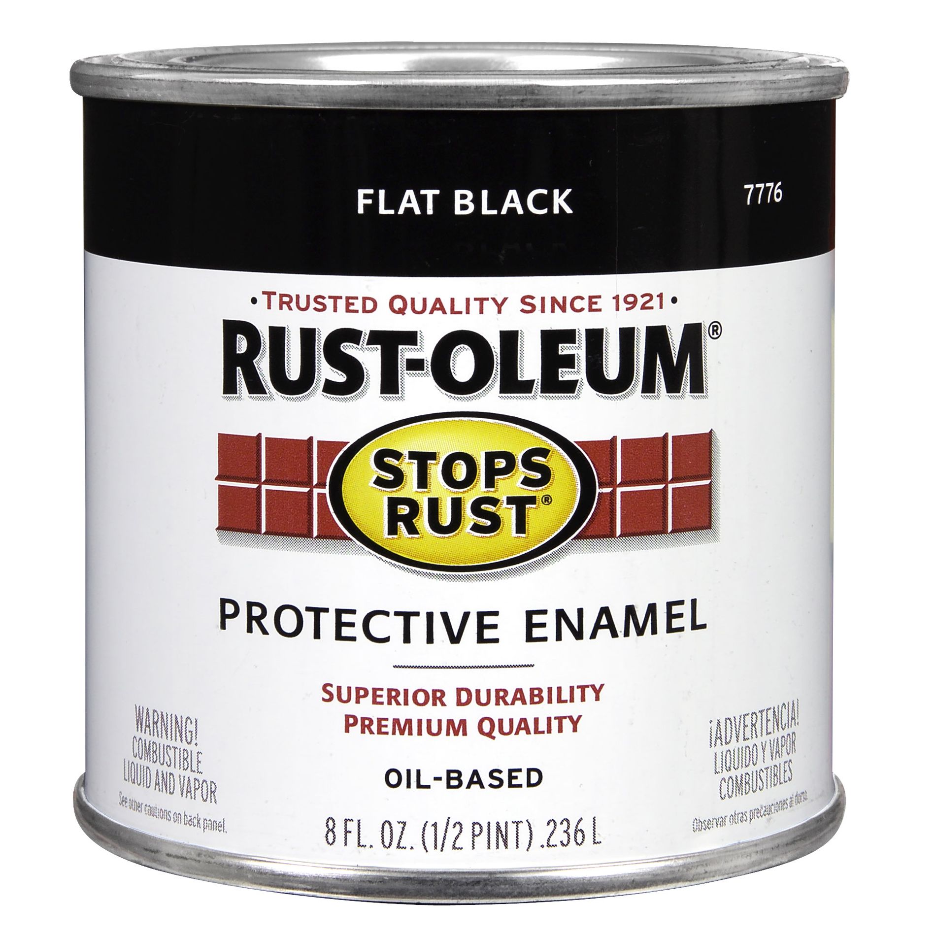 Rust-Oleum Flat Black 1/2 Pint - 7776730