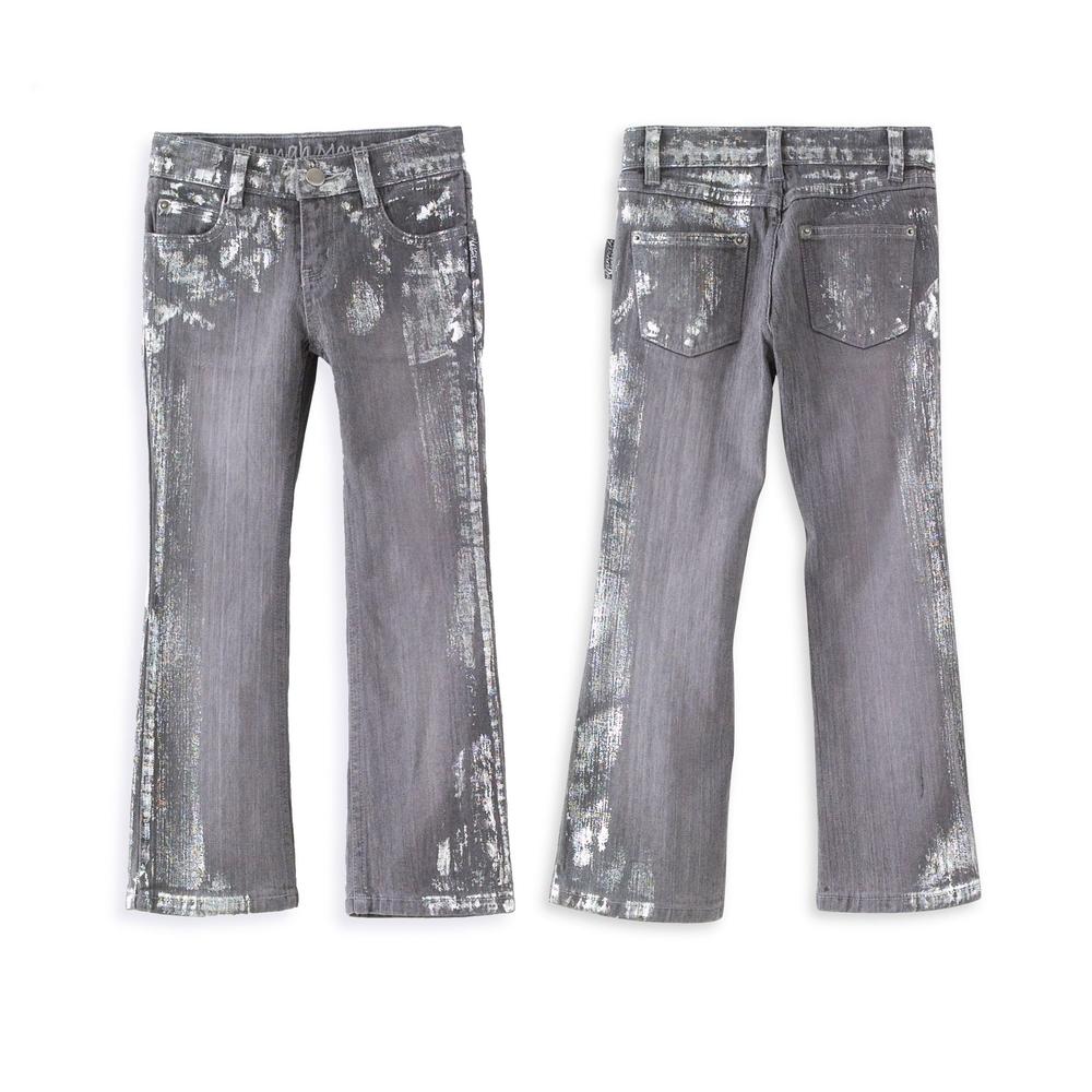 Disney Girl&#39;s 4-6X Silver Foil Jeans