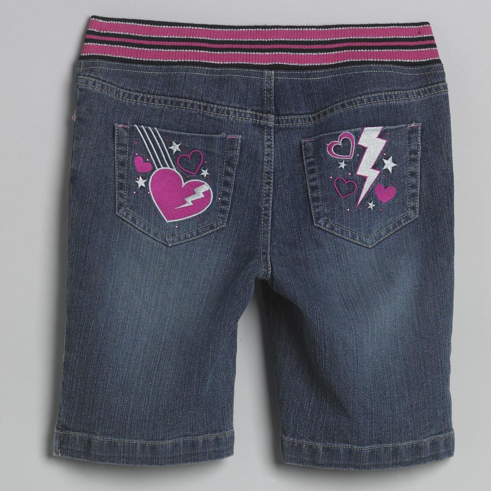 Canyon River Blues Girl&#39;s Plus Denim Bermuda Shorts with Knit Waistband