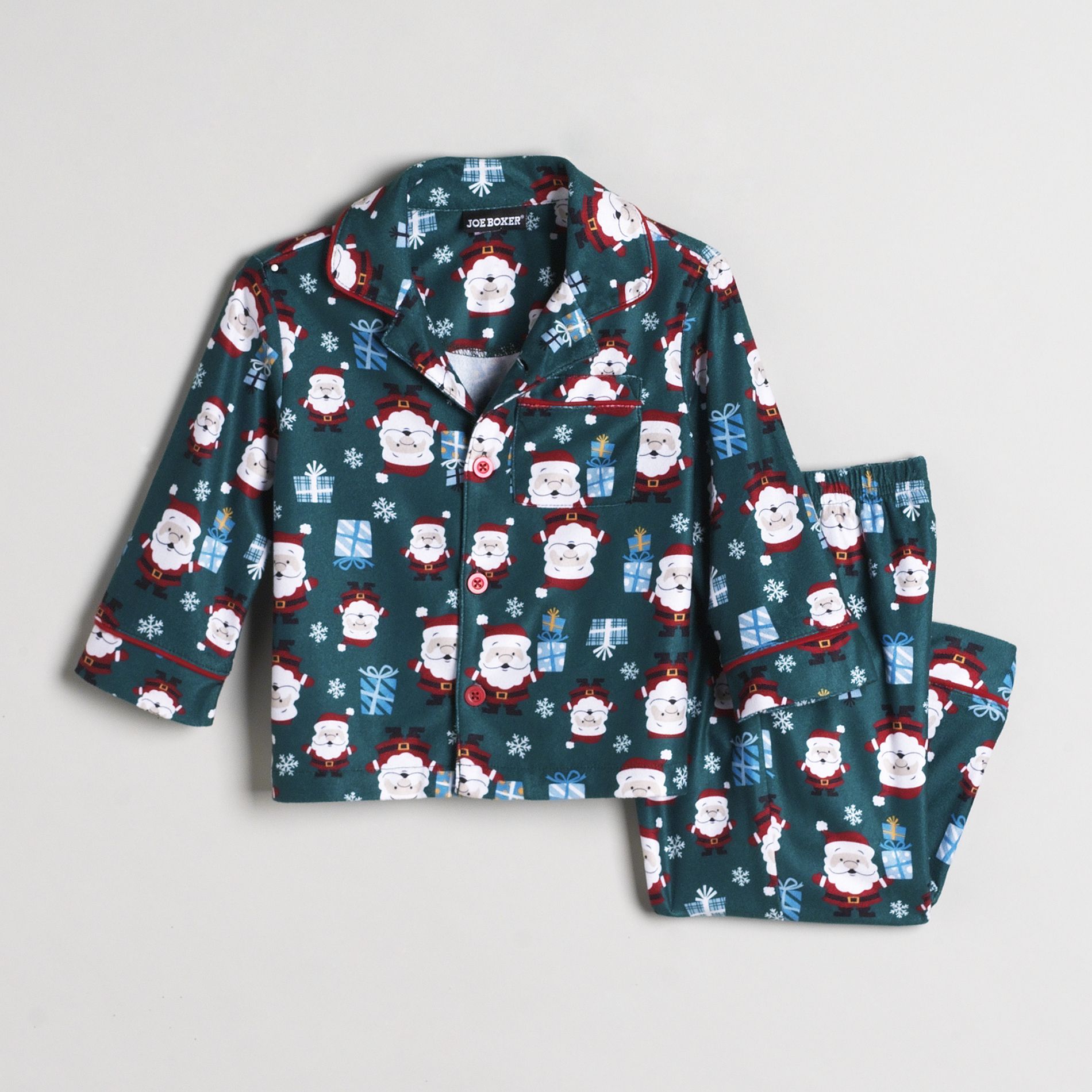Joe Boxer Infant & Toddler Boys Two-Piece Santa Claus Pajama Set