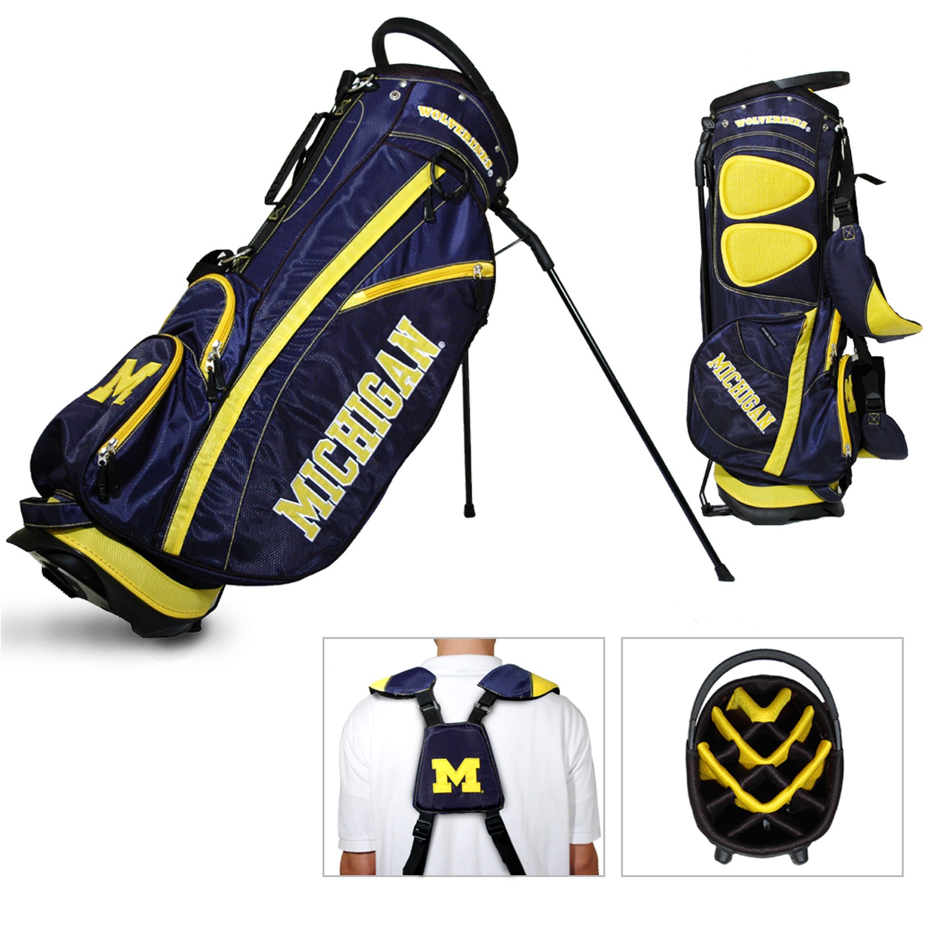 Team Golf Michigan Wolverines NCAA Fairway Stand Golf Bag