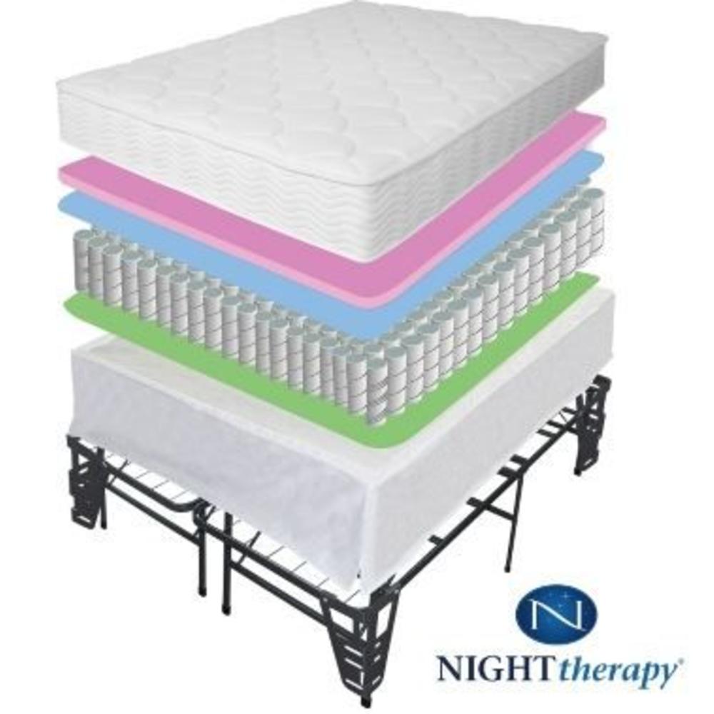 Night Therapy 8 Inch Spring Mattress Complete Set Full