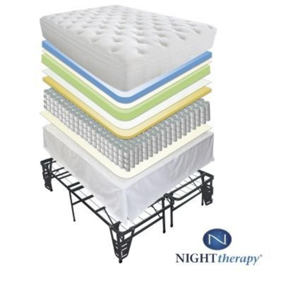 Night Therapy 12 Inch Spring Mattress Complete Set Queen